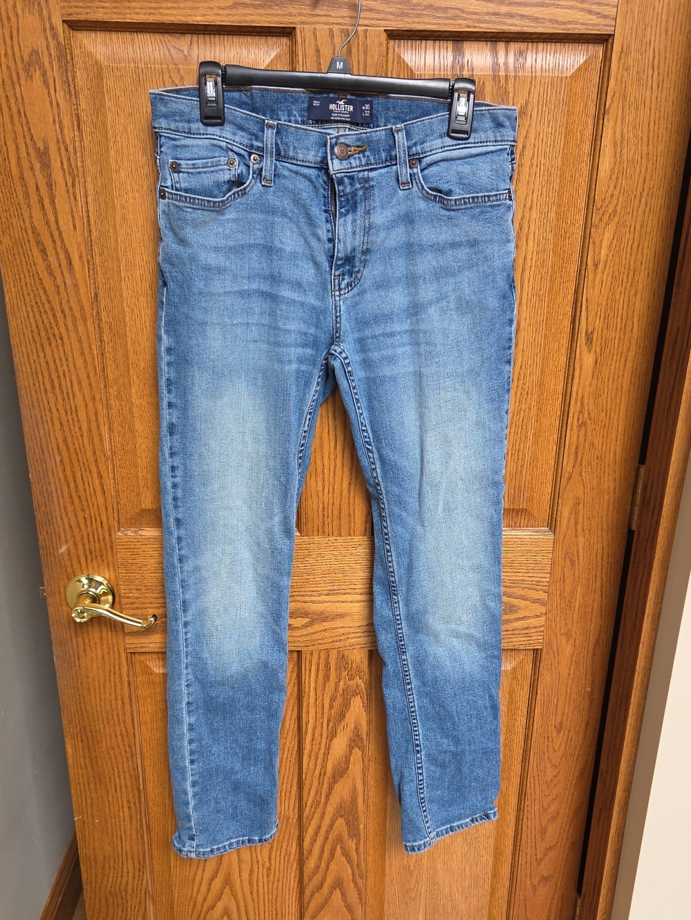 Hollister Light Blue Slim Straight Denim Jeans